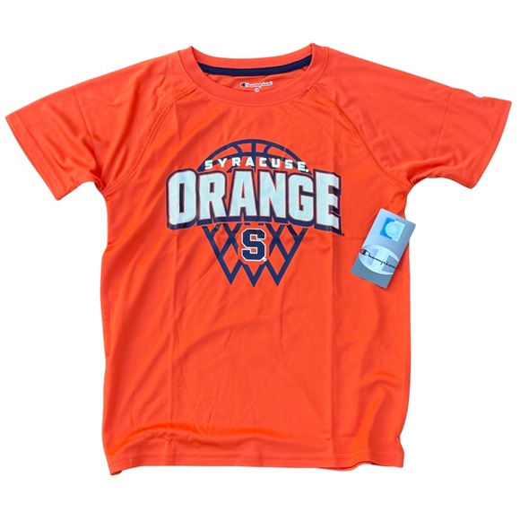 Champion Syracuse Orange Youth M Basketball Tee Shirt NCAA Boys 8/10 Polyester - Picture 1 of 5